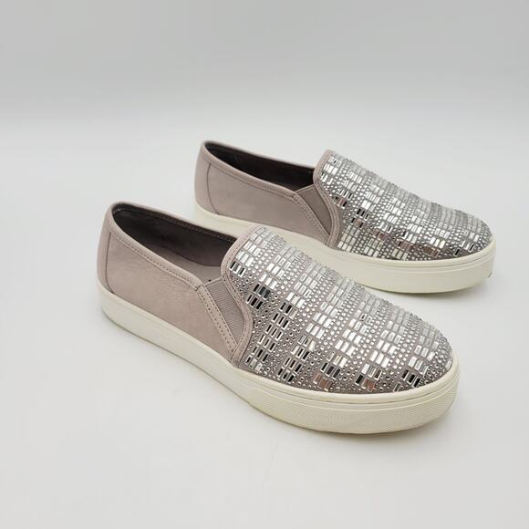 Gianni Bini Luxine Jeweled Beige Slip-One Sneaker Size 9 M - Picture 6 of 13